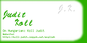 judit koll business card